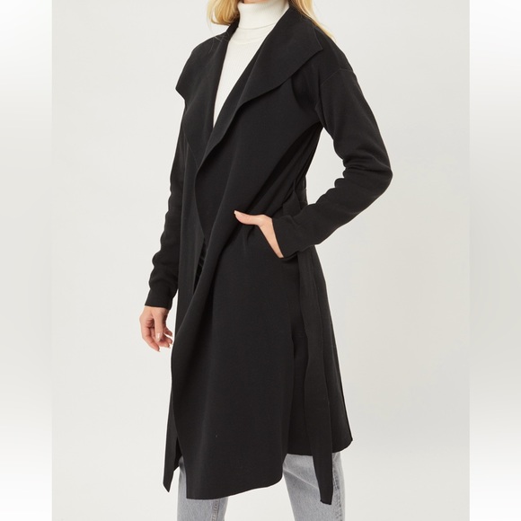 Boho Fabulous Wide Collar Knit Wrap coat - Picture 3 of 5